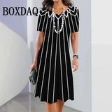 Plus Size Women Dresses Summer Fashion Gradient Printed Dress Casual Street Short Sleeve O-Neck Loose A-Line Dress Big Sizes 9XL