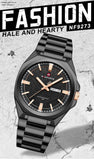 New Style NAVIFORCE Men's Wrist Watch 3ATM Waterproof Stainless Steel Band Luminous Pointer Display Luxury Boys Watches Gifts