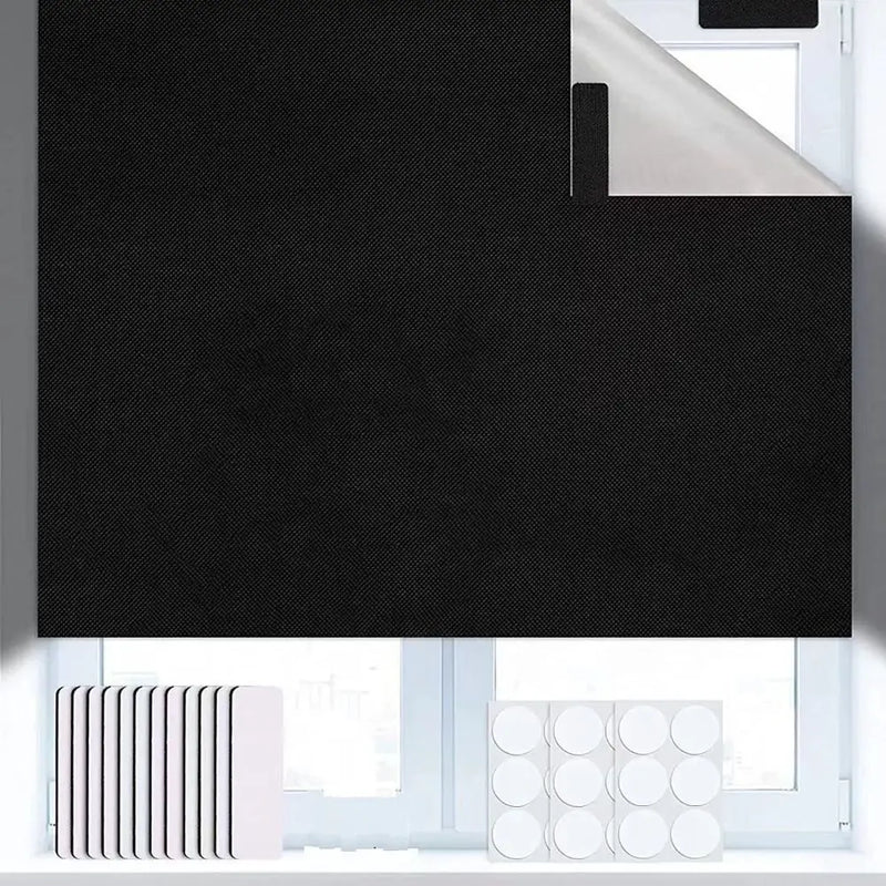 1/2/3M Portable Blackout Curtain Blind Window Thermal Insulated Kitchen Curtains Stick On DIY Non-perforated Temporary Curtain