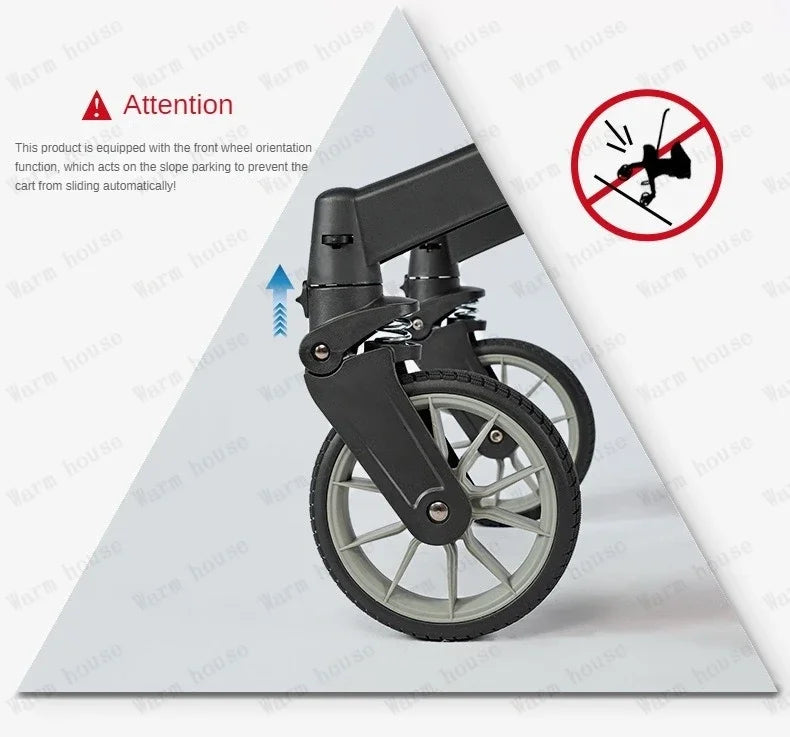 EU STOCK 4in1 baby stroller two-way Multifunctional newborn baby stroller 3in1 Foldable Basket type seat Lightweight Travel Pram