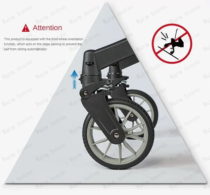 EU STOCK 4in1 baby stroller two-way Multifunctional newborn baby stroller 3in1 Foldable Basket type seat Lightweight Travel Pram