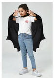 Deluxe Halloween Bat Cape Black Hairpin Mask Cape Costumes Carnival Party Children Unisex Cosplay Decorative Props