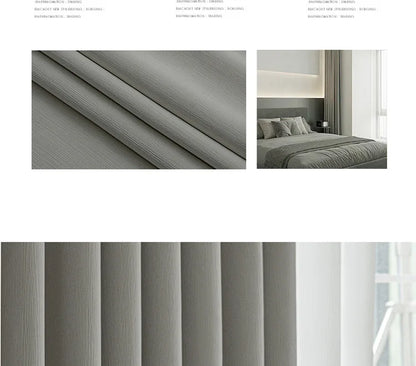 French Chenille Cream White Velvet Curtain Modern Simple Blackout Curtains for Living Dining room Bedroom Tulle Customization