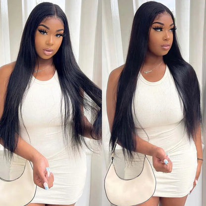 Hd Lace Frontal Wig 13x6 13x4 Lace Front Wig Human Hair 30Inch Bone Straight Transparent Lace Human Hair Wigs 4x4 HD Closure Wig