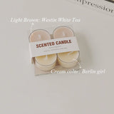 4pcs Handmade Tea Light Scented Candle Aromatherapy Soy Wax Candles Wedding Birthday Candle Party Home Decoration Photo Props