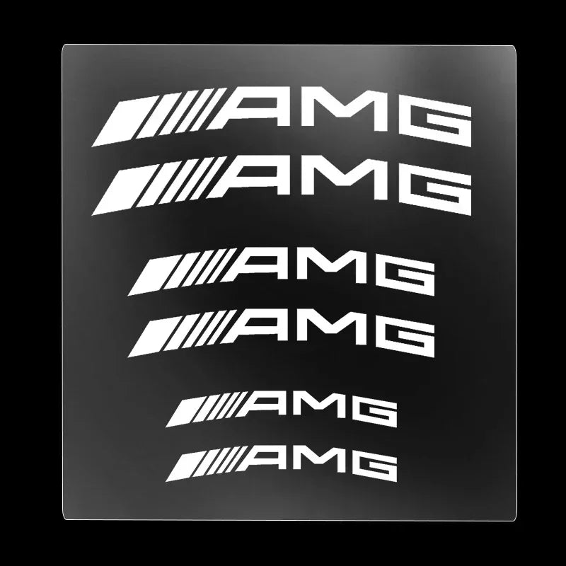 1set Car Goods Brake Caliper Badge Sticker Decoration Sticker Decal For Mercedes Benz B/C/E/S Class A Class C200L GLC GLK CLA