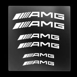 1set Car Goods Brake Caliper Badge Sticker Decoration Sticker Decal For Mercedes Benz B/C/E/S Class A Class C200L GLC GLK CLA