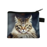Coin Purse New Animal Cat Children's Wallet Student Portable Card Coin Key Storage Bag Polyester Hand Bag Mini Bag