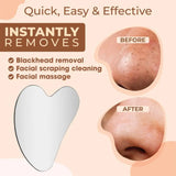 New Stainless Steel Gua Sha Scraper Heart Shape Universal Face Massager Guasha Massage Tool for Facial Beauty Eye Massage