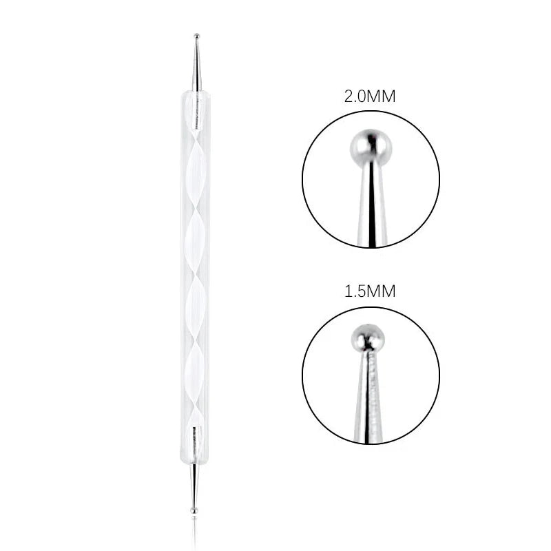 Nail Art Dotting Pen, Spiral Rod Hook Pen, Drawing Painting Marbleizing DIY Manicure tools