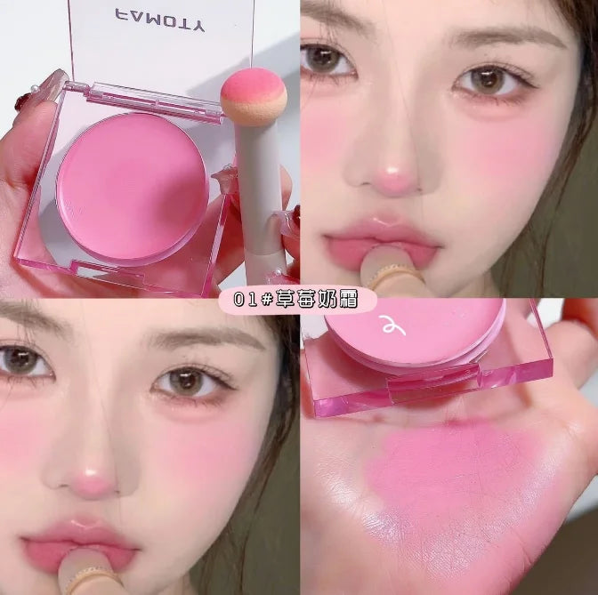 1PC Blush Makeup Palette Cute 7 Color Mineral Powder Blue Pink Rouge Long Lasting Natural Cheek Tint Waterproof Blusher Cosmetic