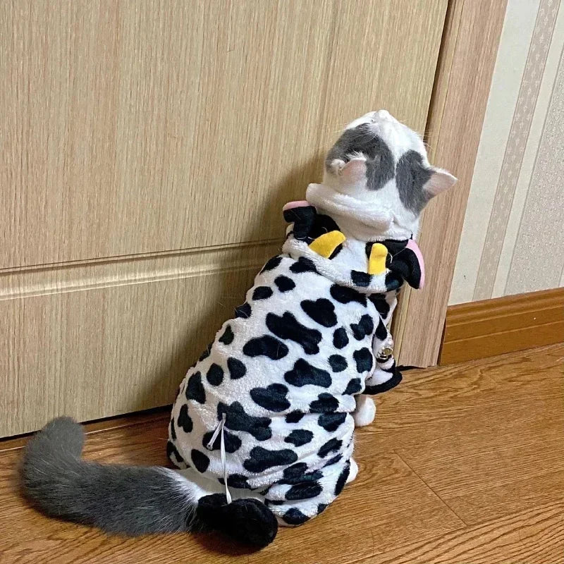 Cute Animal Dog Cat Costume Small Dogs Cat Winter Warm Pet Jumpsuit Pajama for Yorkies Poodle Overalls Puppy Mascotas Clothes