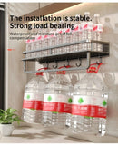 Aluminum Kitchen Rack Kitchen Shelf Toilet Storage No Drill Hanging Rack Bathroom Organizer Hang on the Wall Kitchen