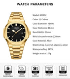 NIBOSI Brand Mens Watches Quartz Movement Watch Luxury Stainless Steel Calendar Waterproof Sport Simple Wristwatches for Man