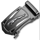 Men's Leather Belt Buckle Single Knot Casual Cross-border Style 4.0 Automatic Width 3.5cm