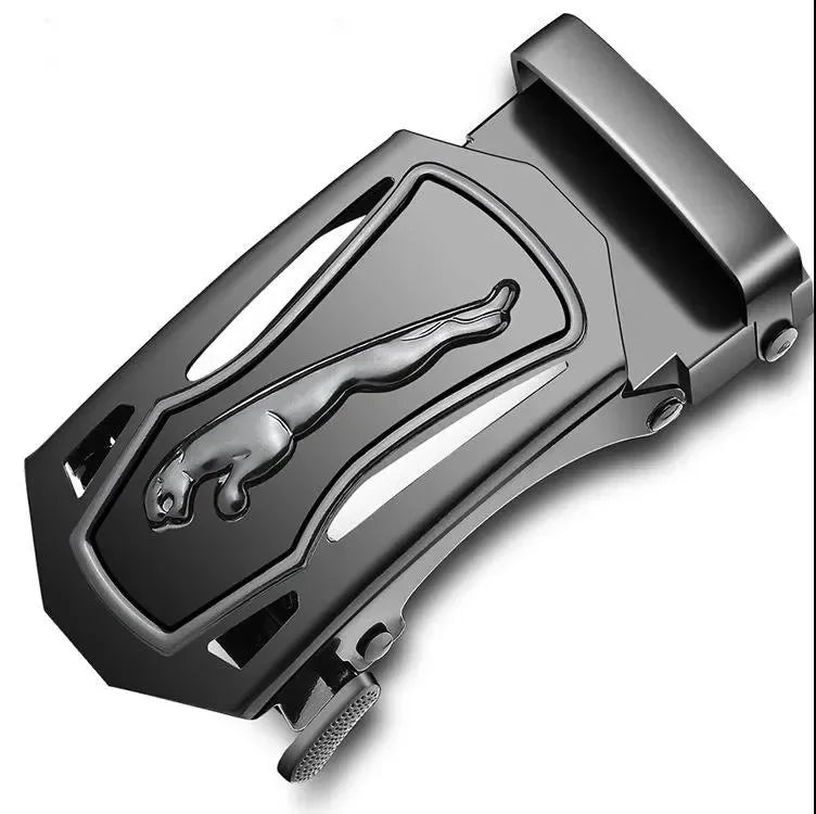 Men's Leather Belt Buckle Single Knot Casual Cross-border Style 4.0 Automatic Width 3.5cm