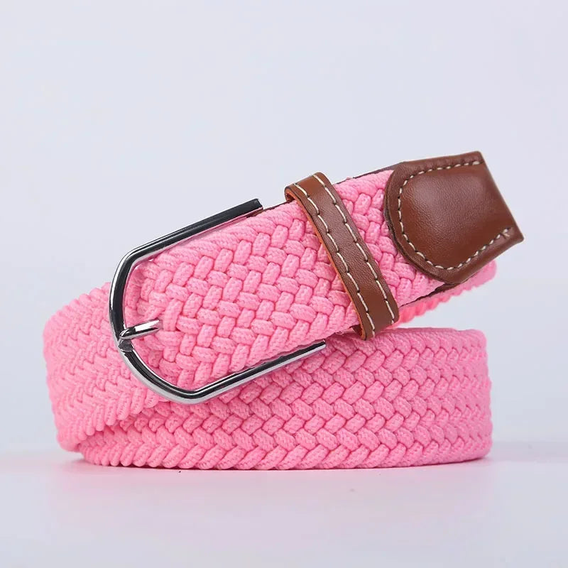 Women's Belt Fashion Casual Woven Elastic Belt Outdoor Sports Military Tactical Strap Climbing Work Belt Unisex Jeans Pants