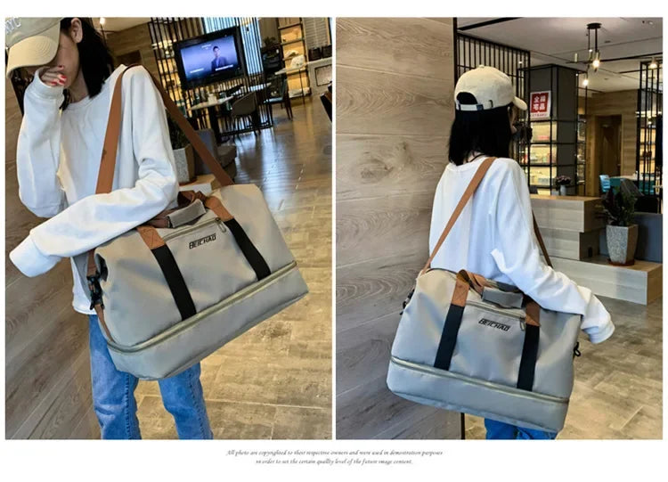 Bolsa de gimnasio de viaje, equipaje de corta distancia, bolsas de fitness portátiles, bandolera, bolso de pecho, bolso de mano, bolso de mano, bolso de fin de semana