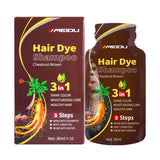 Shampoo de Coloração Capilar 3 em 1 (30ml) – Escurecimento Instantâneo de Cabelos Grisalhos para Preto – Com Polygonum Multiflorum (Cobertura Natural) para Mulheres