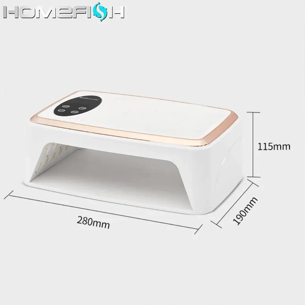 380W Professional Nail Dryer 90 LEDs UV Lamp for Curing All Gel Nail Polish Motion Sensing Manicure Pedicure