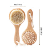 Cepillo de limpieza facial Cepillo de limpieza facial para limpieza profunda de poros Cepillo profesional de fibra exfoliante con mango de madera