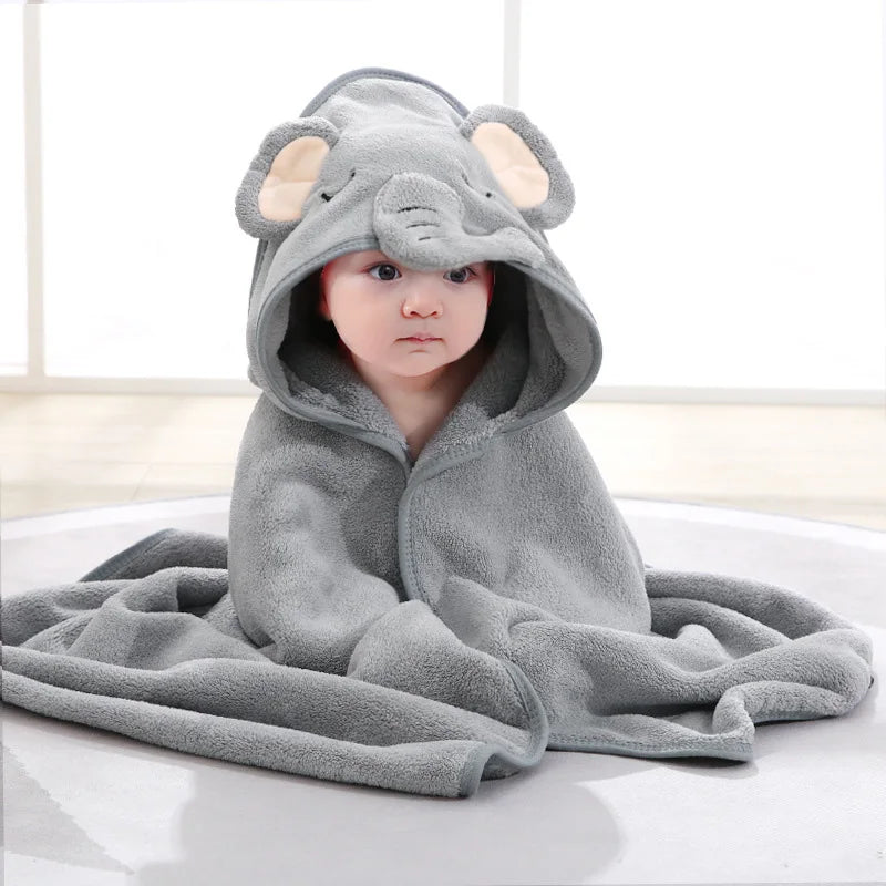 Toallas de baño con dibujos de animales para bebés, suaves y con capucha para recién nacidos, bata de baño para niños pequeños, cálida manta para dormir para niños y niñas.