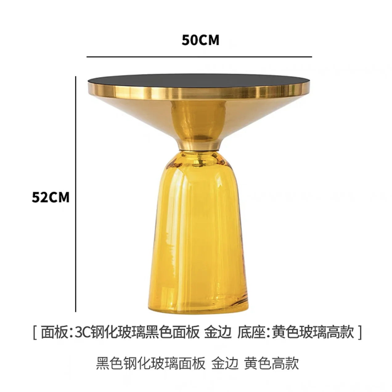 Artistic Glass Coffee Tables, Creative Design End Tables for Living Room , Stylish Accent Tea Table with Various Sizes & Colors