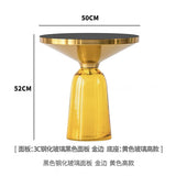 Artistic Glass Coffee Tables, Creative Design End Tables for Living Room , Stylish Accent Tea Table with Various Sizes & Colors