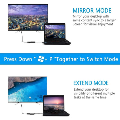 Adaptador USB 3,0 a HDMI 1080P, convertidor Compatible con USB 2,0 a HDMI, tarjeta de vídeo externa para PC, portátil, HDTV