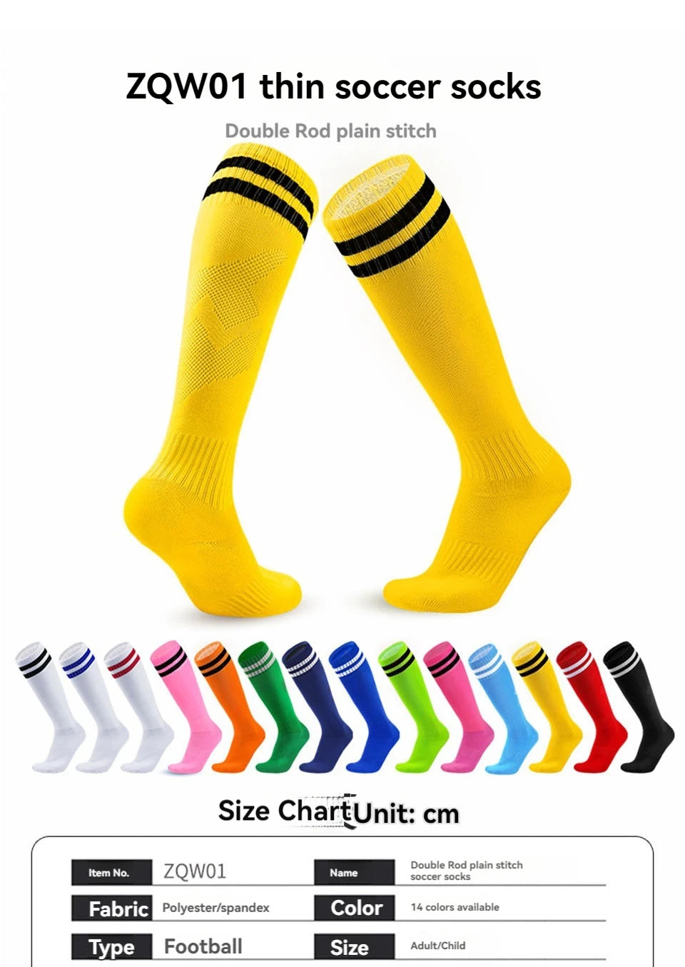 Loogdeel 1 Pair Soccer Socks Stripe Knee High Softball Baseball Team Sports Socks Breathable Football Socks for Kids Adults