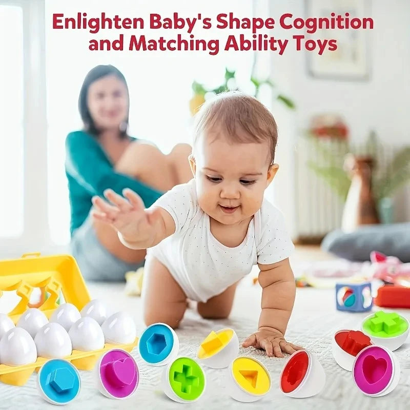 Eggs Screws 3D Puzzle Montessori Learning Education Math Toys Kids Shape Match Smart Game For Children Educational Easter Gifts