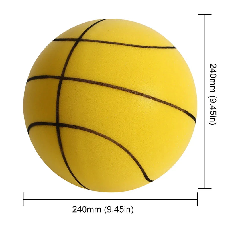 18/21/24 Solid Silent Basketball Kid Indoor Silent Sponge Elastic Little Leather Ball Lightweight 3/5/7 Inch Children Sports Toy