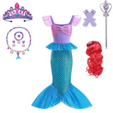 Children's Mermaid Cosplay Costume Girls' Role Play Costume Carnival Halloween Birthday Party Costume Summer Princess Dress