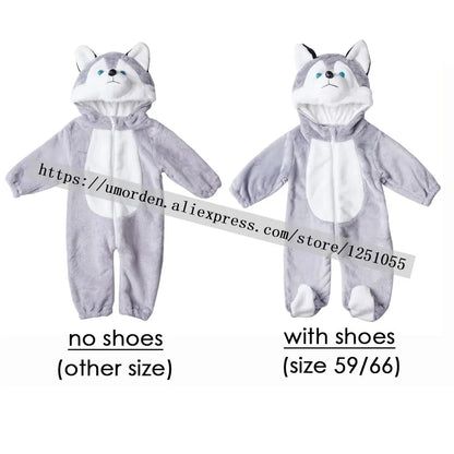Umorden Infant Toddler Dalmatian Dog Lion Tiger Dinosaur Costumes Baby Boys Girls Kigurumi Cartoon Animal Romper Halloween Purim
