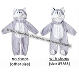 Umorden Infant Toddler Dalmatian Dog Lion Tiger Dinosaur Costumes Baby Boys Girls Kigurumi Cartoon Animal Romper Halloween Purim