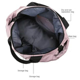 Bolsa para gimnasio y Yoga de gran capacidad, impermeable, para mujer, natación, deportes al aire libre, multifunción, bolsa de viaje de mano, paquete de fin de semana