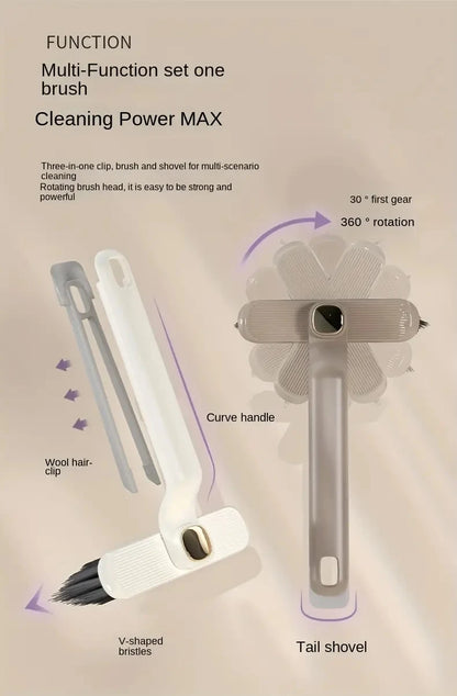 Multipurpose Bathroom Tile Floor Gap Cleaning Brush Rotating Crevice Brushes with Dead End Strong Bristles Cleaning Supplies