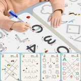 Livro de Exercícios Mágico Montessori de Traçado e Controle de Caneta — Reutilizável, para Caligrafia e Desenho Infantil (Brinquedo Educativo)