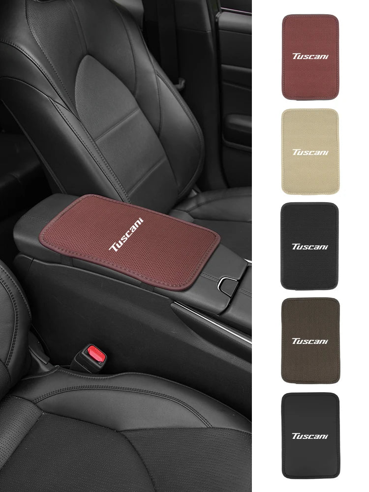 Car Armrest Mat Arm Rest Protection Cushion Interior Accessories For Hyundai Genesis Elantra Grand Santa Fe Palisade Equus