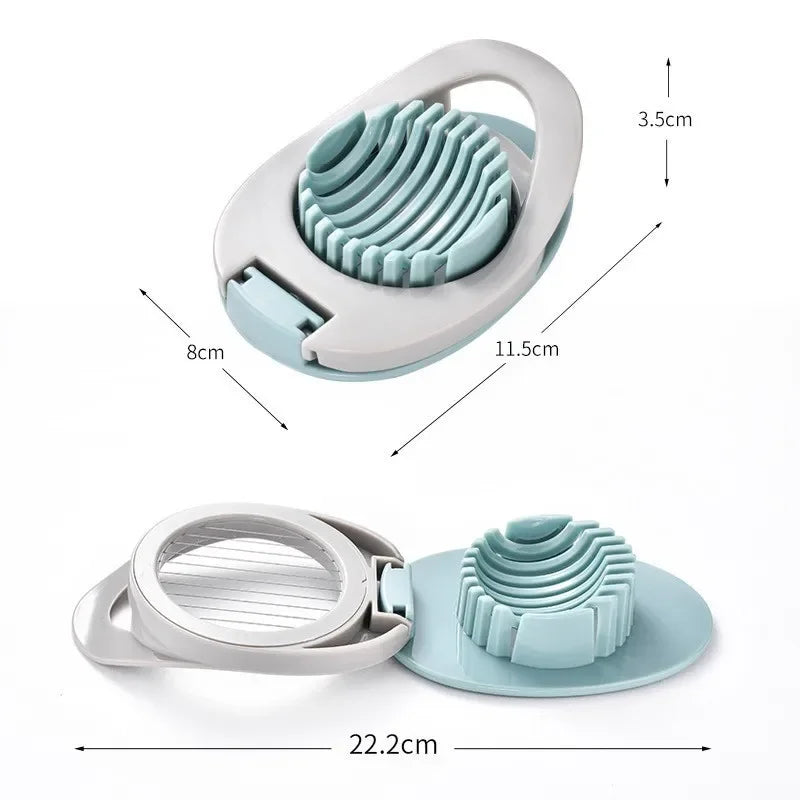 Cortador de huevos multiusos de alambre de acero inoxidable, para huevos duros, de aluminio y para decorar frutas.