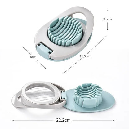 Cortador de huevos multiusos de alambre de acero inoxidable, para huevos duros, de aluminio y para decorar frutas.