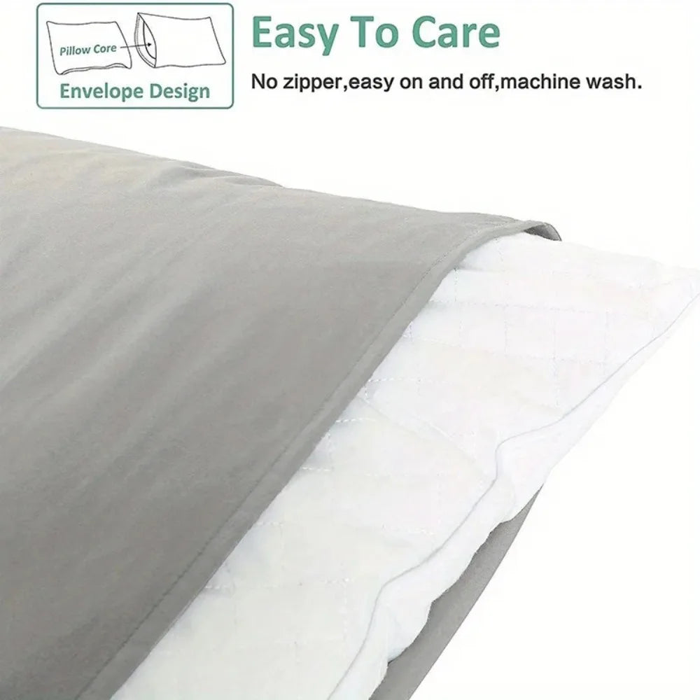 1pc 100% Cotton brushed Color block Pillowcases , Super Soft and Cozy, Wrinkle, Fade, Resistant with Envelope Closure