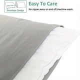 1pc 100% Cotton brushed Color block Pillowcases , Super Soft and Cozy, Wrinkle, Fade, Resistant with Envelope Closure