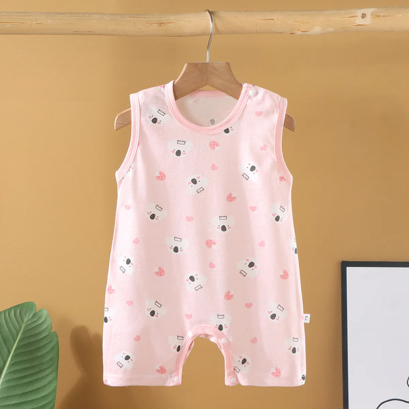 New 2025 Soft and Lightweight Cotton Baby Crawling Clothes for Boys Girls Aged 1-20 Months Children Romper Kids Homewear