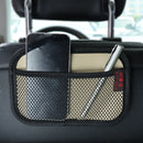 Car Leather Mesh Bag Oxford Fabric Storage Net Bags Car Interior Organizer Phones Coins Keys Storage Auto Stowing Tidying Tools