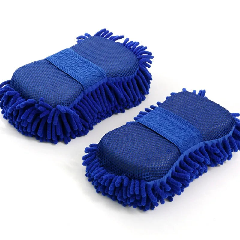 2Pcs Coral Car Wash Mitts Car Cleaning Sponge Care Detailing Brushes Auto Gloves Styling Car Cleaning Tools Auto Accessories