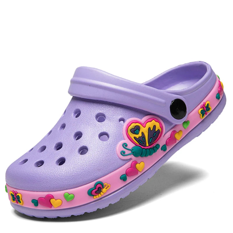Bonitas pantuflas de animales para bebés y niños, sandalias de verano con dibujos animados, zapatos de playa para niñas, lindas pantuflas para niños.