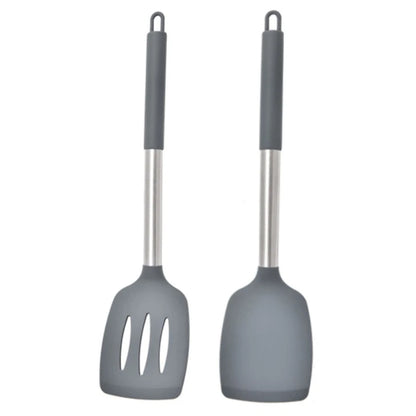 2Pcs Silicone Spatula Set Heat Resistant Nonstick Steak Spatula Kitchen Cooking Utensils Cookware Cooking Tool Set Spatula Kit
