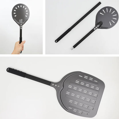 6&12 13 14  Inch Pizza Perforated Shovel Paddle Pizza Oven Turning Peel Hard  Anodized Pizza  Baking Kitchen Tool Spatula