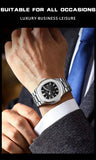 POEDAGAR Top Luxury Brand Man Watch Sports Waterproof Luminous Date Men Wristwatch Square Dial Quartz Men's Watches High Quality
